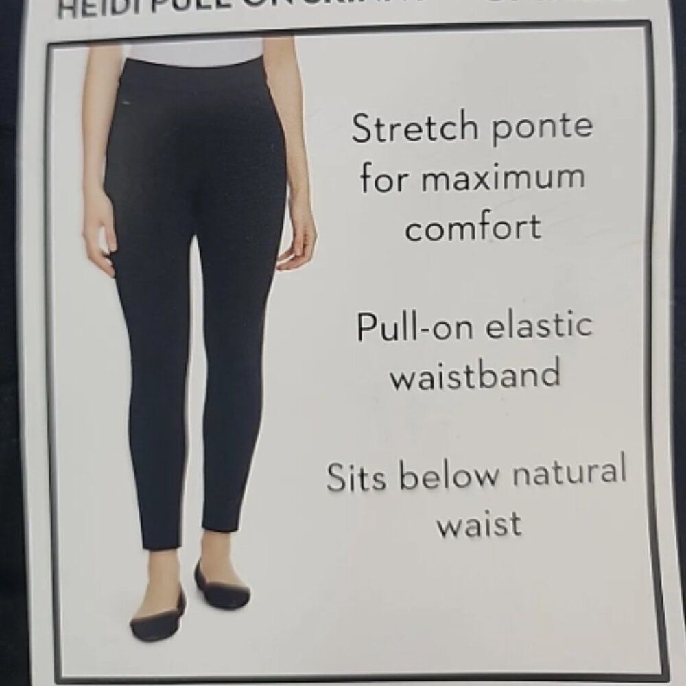 Nine West Women's Heidi Pull On Stretch Ponte Elastic Waist NWT